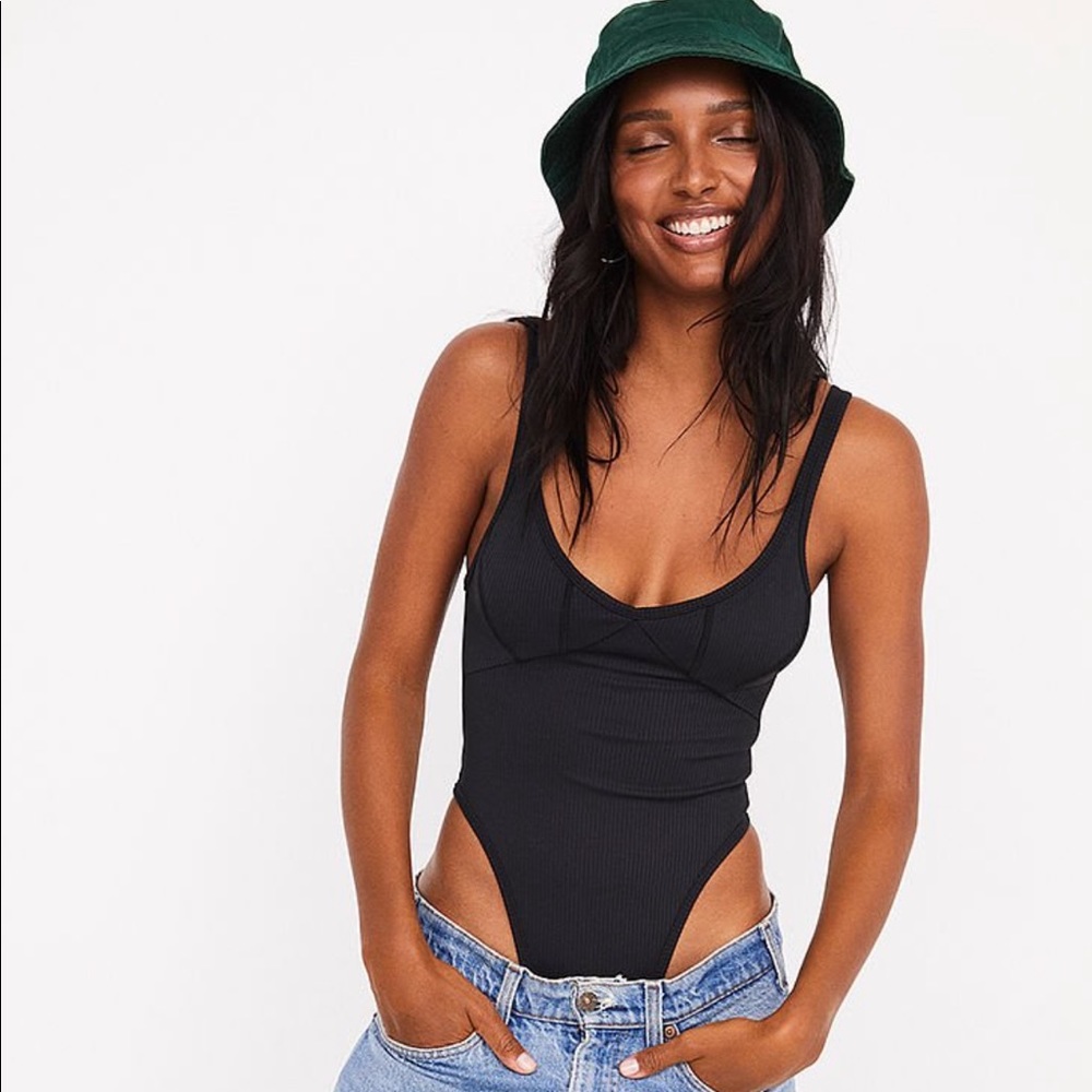 For Love & Lemons Black Bodysuit NWT